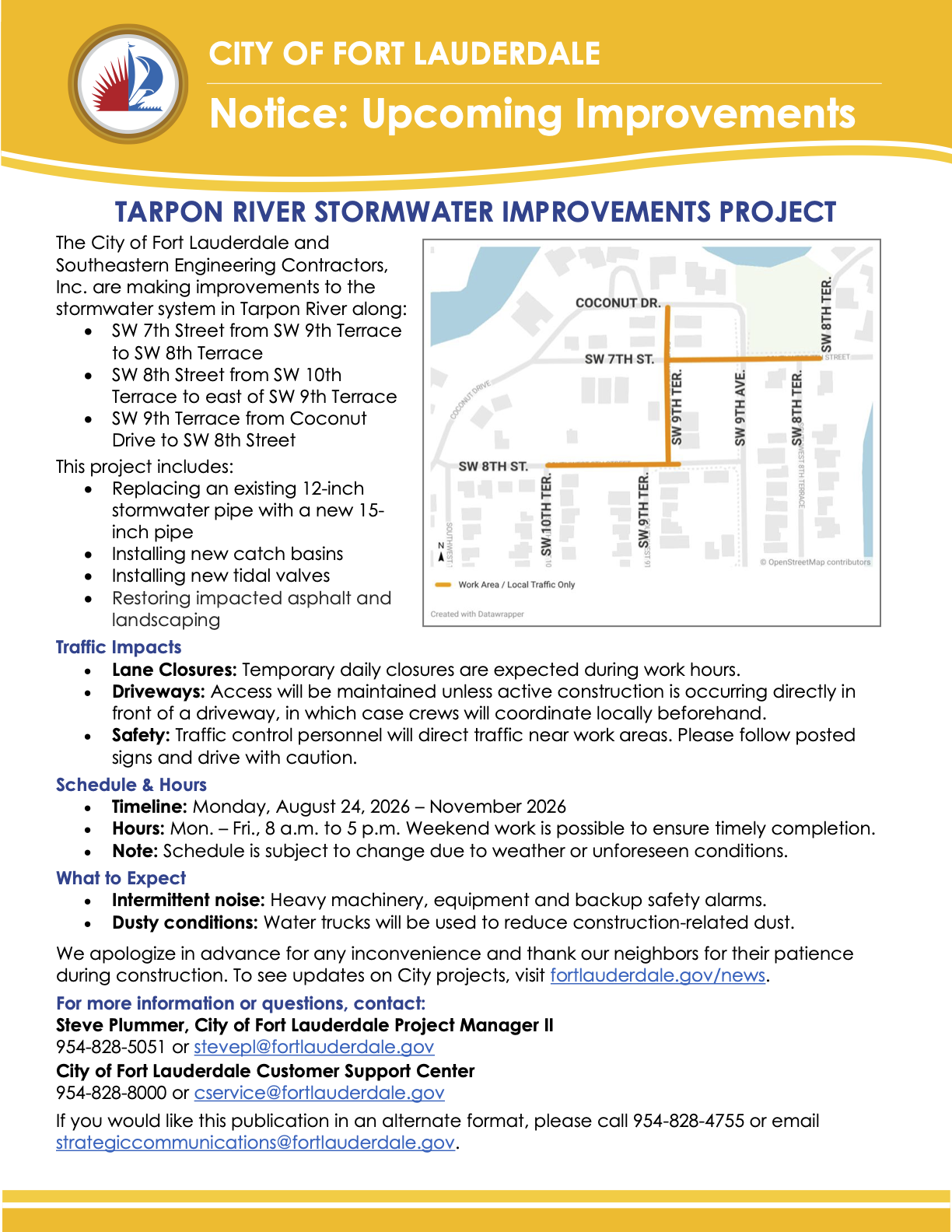 Tarpon River Stormwater Improvements Project 2026-0818